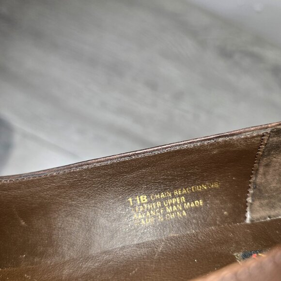 Aerosole Womens Brown Leather Loafers Shoes Sz 11B Office Pumps Block Heels - Picture 8 of 8